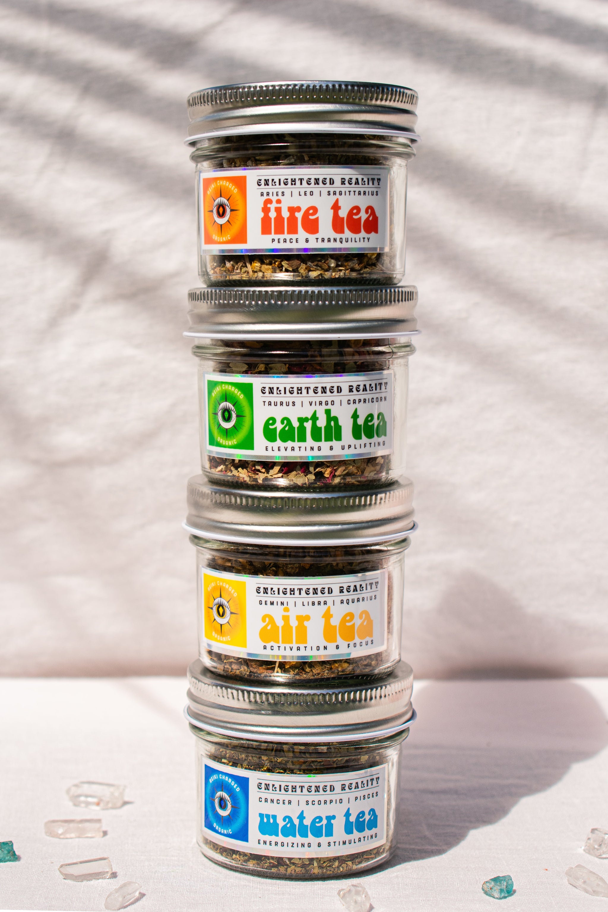 Organic Elemental Herbal Teas for astrological energy balancing and daily rituals