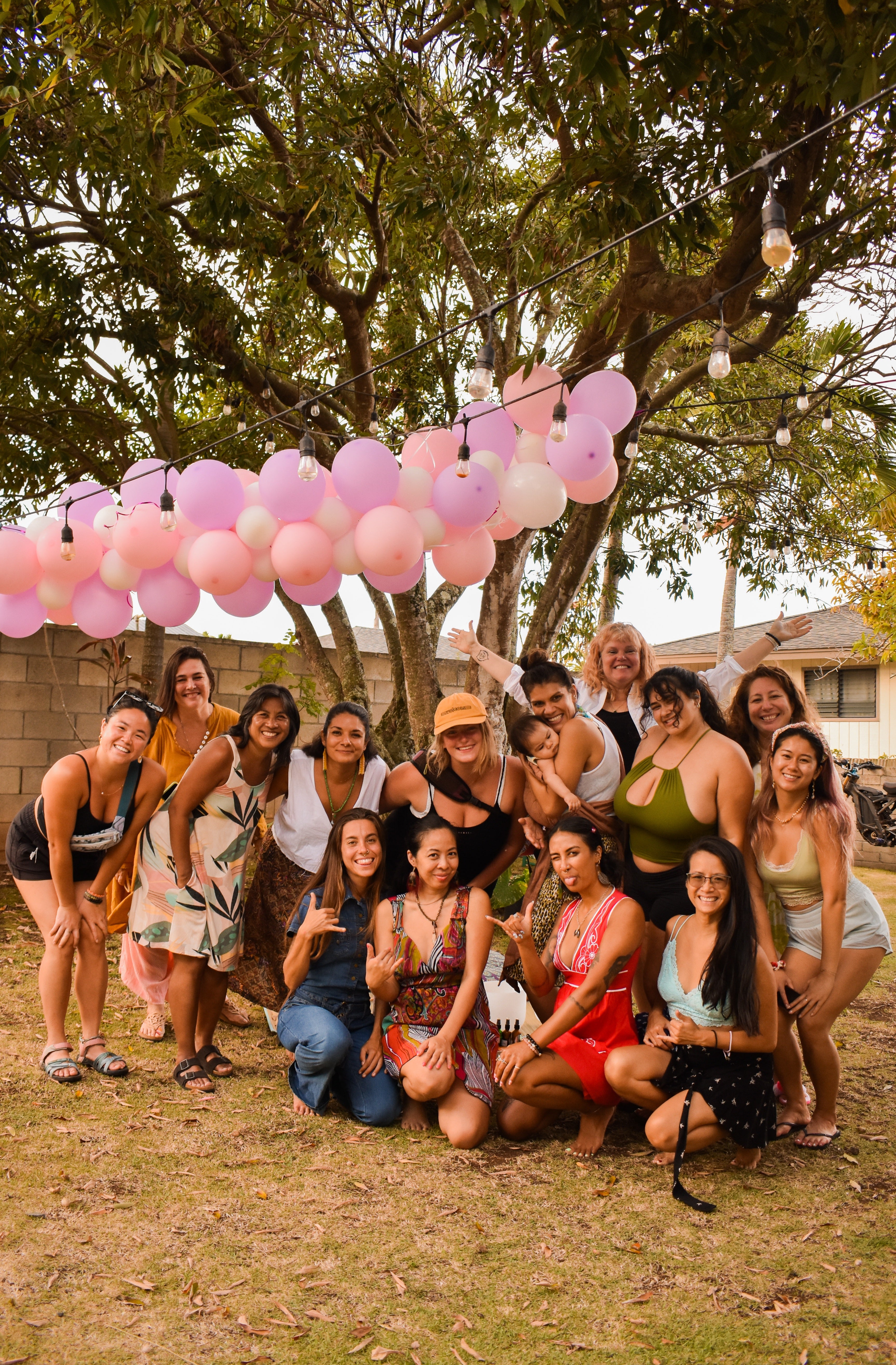 group of diverse women gathering together for a circle