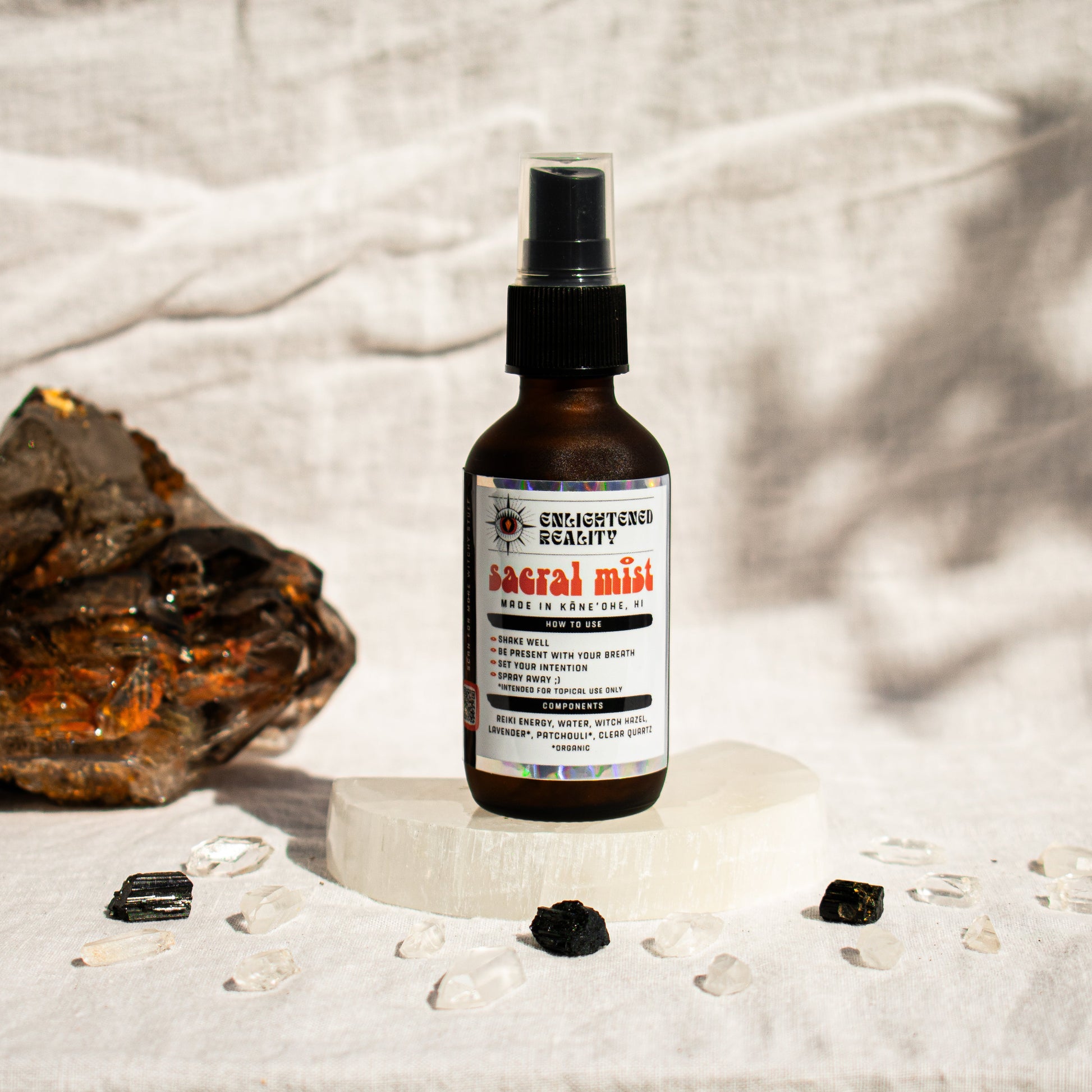 Organic Sacral Chakra Mist for Leo and Scorpio zodiac energy, supporting emotional healing and creativity